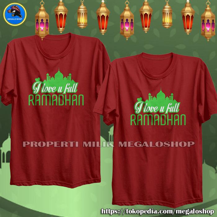 Gambar Baju Couple Muslim Kaos Pasangan Copel Lebaran Keluarga Love Ramadhan - Maroon, L & XL dari megaloshop88 undefined Tokopedia