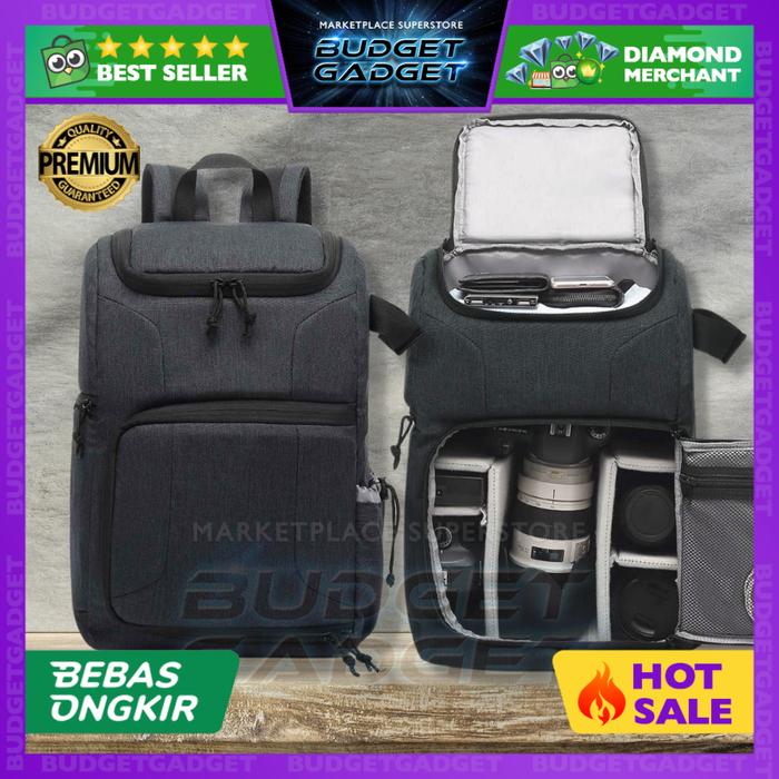 Gambar Andoer Tas Kamera DSLR Ransel Camera Backpack Waterproof - biru tua dari BudgetGadget undefined Tokopedia