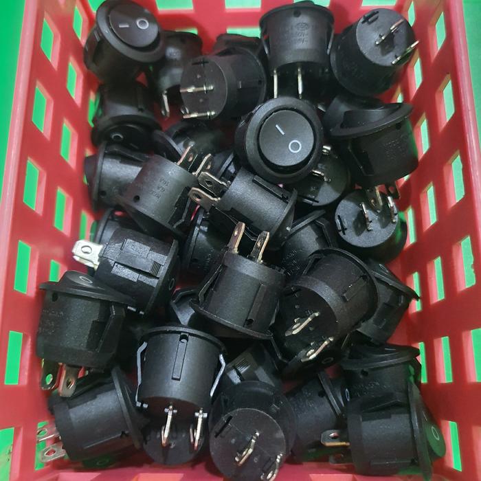Jual Saklar Switch Bulat ON OFF 2 PIN / Saklar ON OFF 3 PIN Bulat Uk ...