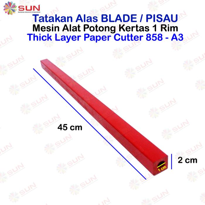 Gambar Spare Part Mesin Potong Kertas 1 rim 858 / 868 A3 dan A4 - Blade / Pisau, Alas Potong / Cutting Stick / Tatakan Pisau - 858 A3, Surabaya dari Sun Indonesia undefined Tokopedia