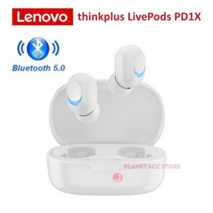 Gambar LENOVO LivePods PD1X TWS Earphone Headset Wireless Bluetooth - Putih dari Original Game undefined Tokopedia