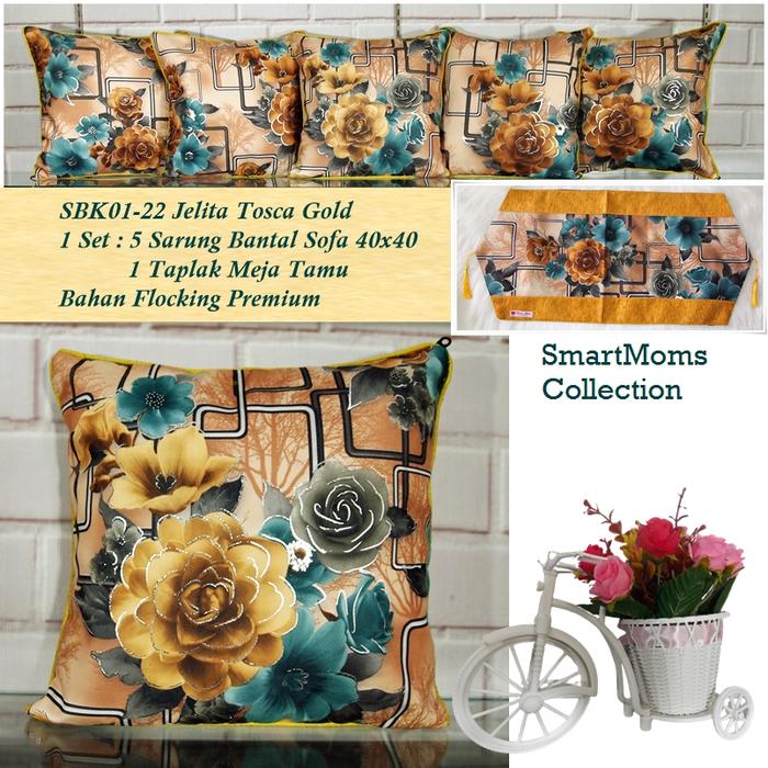 Gambar SARUNG BANTAL SOFA KURSI SHABBY CHIC CANTIK MEWAH KENCANA BROWN GOLD - JELITATOSCA dari Smartmoms.shop undefined Tokopedia