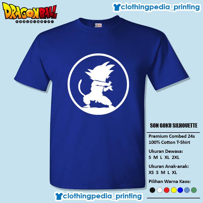 Gambar Kaos Baju Kamehameha Son Goku Kid Silhouette Dragon Ball T-Shirt - Biru, Anak M dari Clothingpedia_Printing undefined Tokopedia