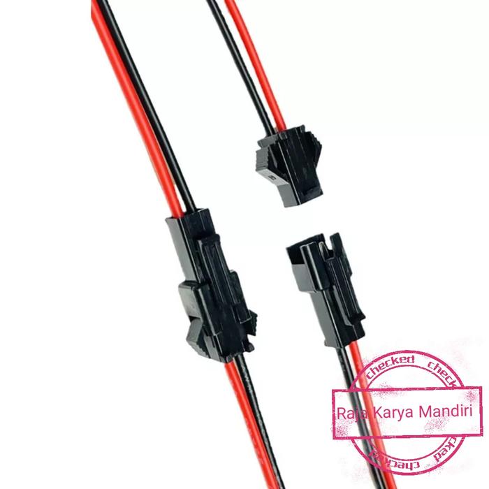 Gambar Soket Socket Sambungan 2 PIN Terminal kabel Male Female Konektor - 2 PIN HITAM dari Raja Karya Mandiri_NEW undefined Tokopedia