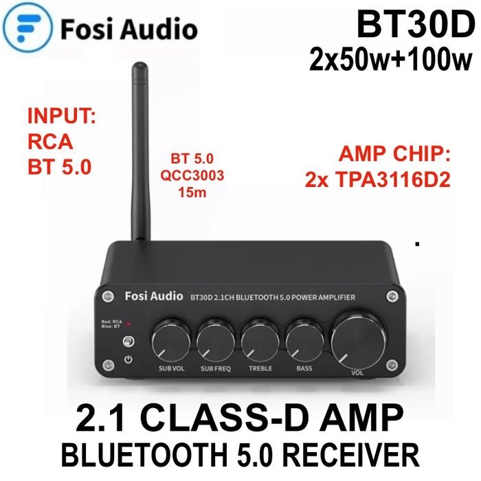 Jual VARIOUS Class D 2.1 Amplifier TPA3116D2 2x50w+Sub100w f Passive