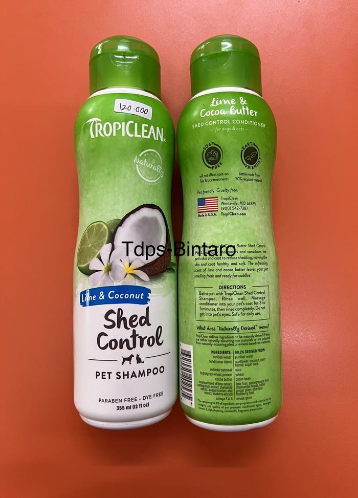 Jual Tropiclean Shed Control Pet Shampoo 355 ml for dogs cats
