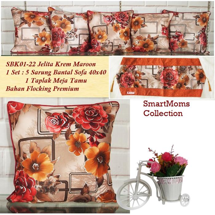 Gambar SARUNG BANTAL SOFA KURSI SHABBY CHIC CANTIK MEWAH KENCANA BROWN GOLD - JELITAMAROON dari Smartmoms.shop undefined Tokopedia
