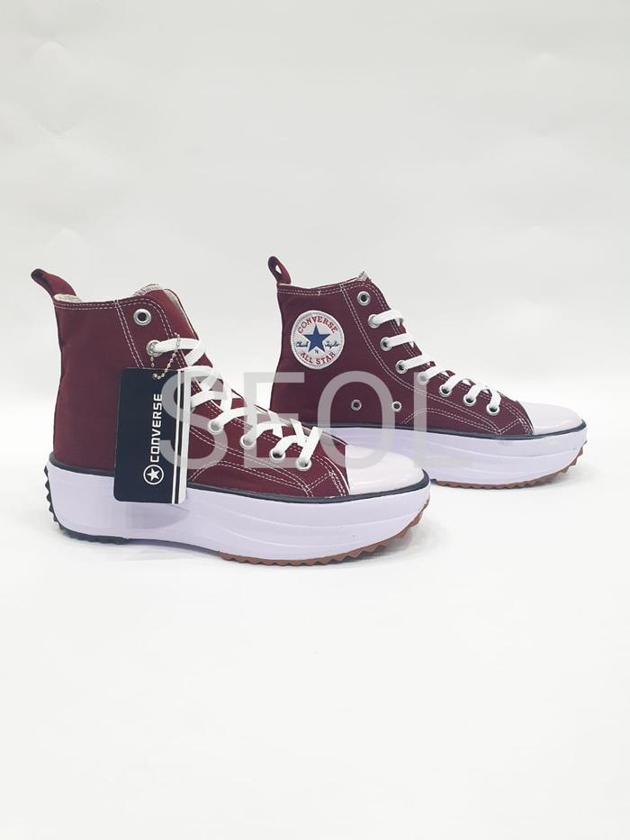 Gambar Sepatu Sneakers Wanita Converse run star model Terbaru - maroon, 38 dari Quen-store undefined Tokopedia