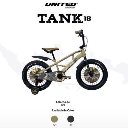 Gambar SEPEDA Anak BMX UNITED TANK 16 dan 18 Inch NEW Ban Jumbo Rem Cakram - Army, 16 dari Hero Jaya Bike undefined Tokopedia