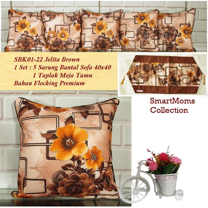 Gambar SARUNG BANTAL SOFA KURSI SHABBY CHIC CANTIK MEWAH KENCANA BROWN GOLD - JELITABROWN dari Smartmoms.shop undefined Tokopedia