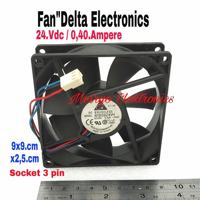 Gambar Fan kipas 24.Vdc Delta Electronics ( 9 x 9.Cm x 2,5.Cm / DC Brushless dari Meiryo Electronic undefined Tokopedia