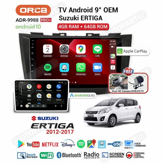 Gambar HeadUnit ORCA PRO+DVR Suzuki Ertiga Android Auto CarPlay Layar 9"inch dari HS VARIASI Car Accessories undefined Tokopedia