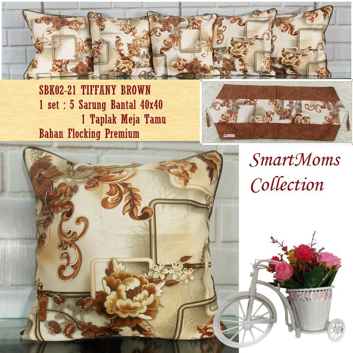 Gambar SARUNG BANTAL SOFA KURSI SHABBY CHIC CANTIK MEWAH KENCANA BROWN GOLD - TIFFANY BROWN dari Smartmoms.shop undefined Tokopedia