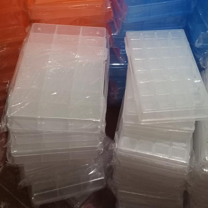 Gambar wadah kotak plastik komponen baut 24 kotak - Putih dari BekasBagusMurah undefined Tokopedia