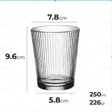 Gambar Gelas Kaca Tinggi Ripple 350ml Highball Glass Mojito Cocktail Susu Teh - 250ml dari Bandung Stainless Steel undefined Tokopedia