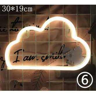 Gambar Lampu Neon Hias LED Unik Karakter Dekorasi Kamar Tidur Aesthetic - Cloud dari Thoyibi Shop undefined Tokopedia