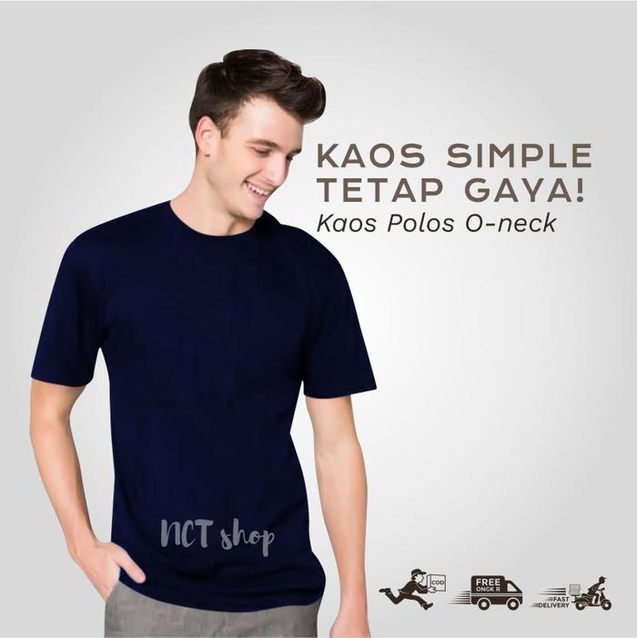 Gambar Baju Laki-Laki Dewasa Spandek Polos O-NECK / ONECK  (kd 966/1063/1085) - L, Benhur dari Nctshop Indonesia undefined Tokopedia