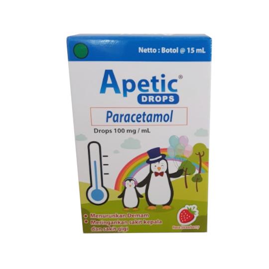 Gambar APETIC Paracetamol Sirup, Drop & Forte, obat penurun panas anak - apetic drop dari Apotek Clover Farma undefined Tokopedia