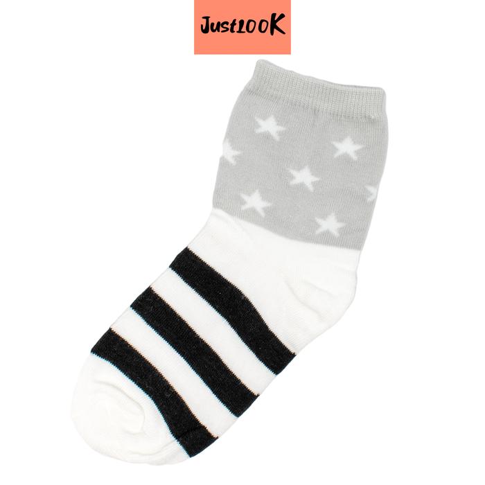 Gambar Justlook Kaos Kaki Motif Bintang - Kaos Kaki Import High Quality - AbuGrsHitam dari JustLook Official Store undefined Tokopedia
