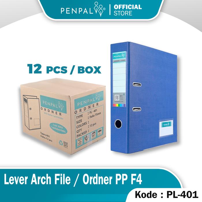 Gambar Penpal Lever Arch File / Ordner Folio PL-401 ( 12 Pcs ) - Biru dari Penpal Stationery undefined Tokopedia