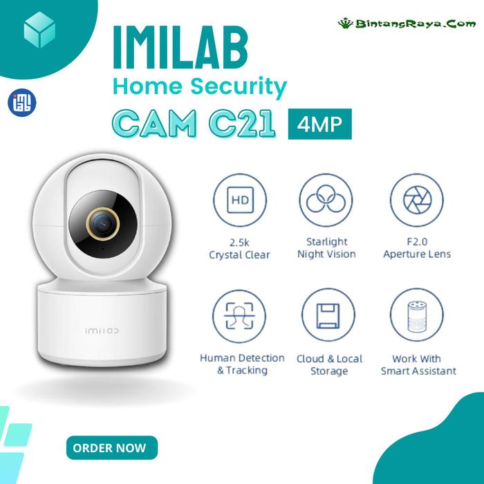 Gambar IMILAB Smart Home Security Camera C21 2.5K 4MP IP Kamera CCTV 360° dari Bintangrayapgc undefined Tokopedia
