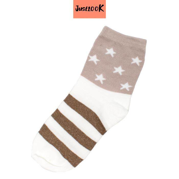 Gambar Justlook Kaos Kaki Motif Bintang - Kaos Kaki Import High Quality - BeigeGrsCoklat dari JustLook Official Store undefined Tokopedia