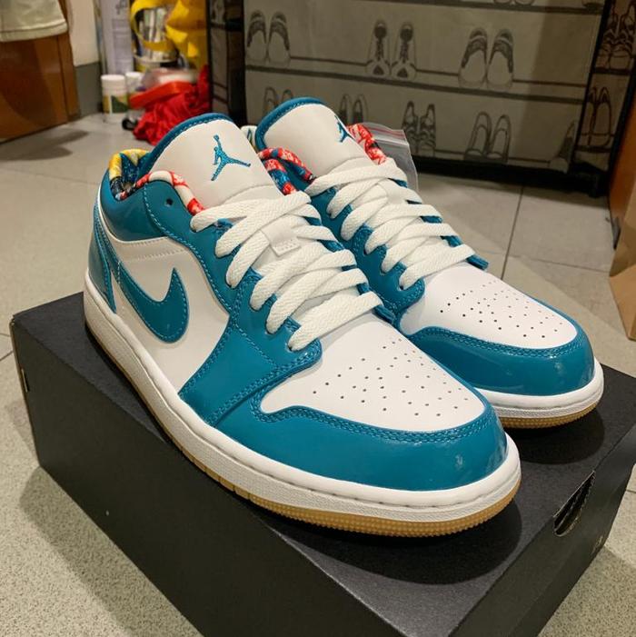 Jual air jordan low barcelona green teal Tangerang Diet