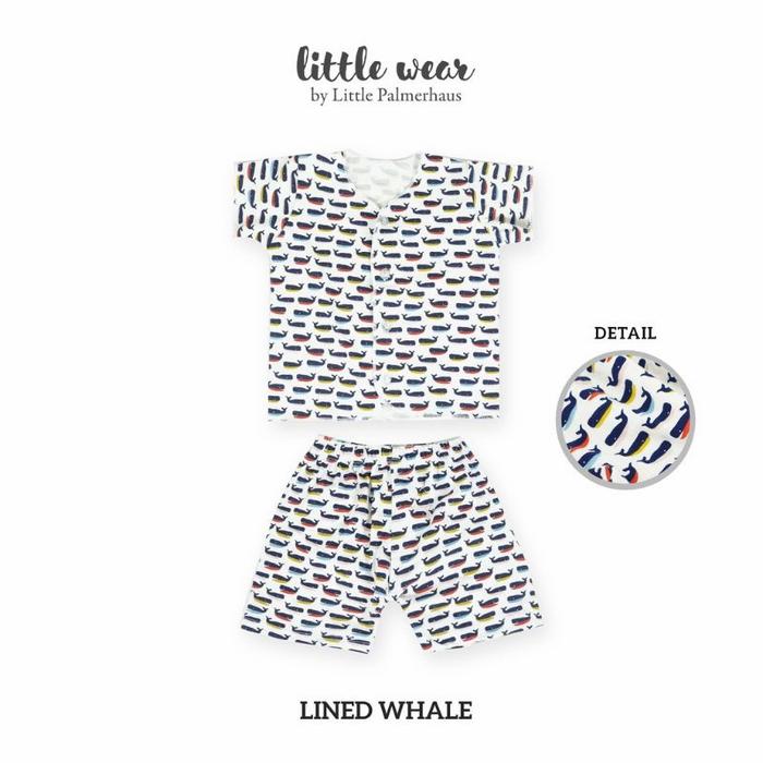 Gambar Little Wear Short Sleeve by Little Palmerhaus - Motif Baru - Lined Whale, 0-6 Bulan dari mommieschoice undefined 4 Tokopedia