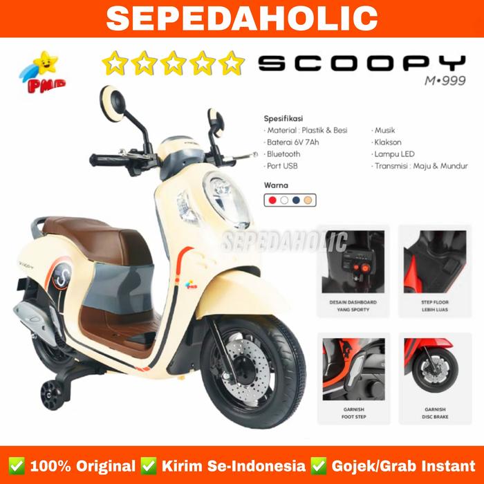 Gambar Motor Aki PMB HONDA SCOOPY M 999 Mainan Anak M999 M-999 - Cream dari Sepedaholic undefined Tokopedia