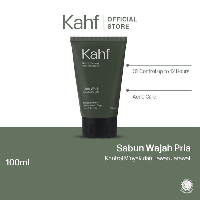 Gambar Kahf Oil and Acne Care Face Wash 100 ml - Sabun Wajah Pria Berjerawat dari Bubblie_id undefined Tokopedia
