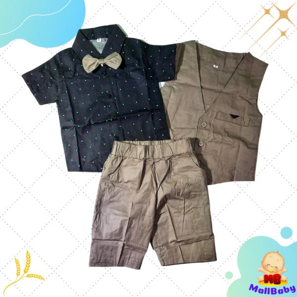 Gambar Setelan Tuxedo Bayi Laki Laki 6 12 Bulan Bepergian Bayi 1 Tahun Jordan - Krem (LS3), Ukuran S dari Mall-Baby Kota Tangerang Selatan Tokopedia
