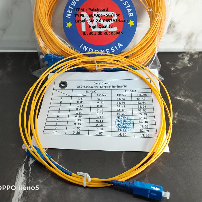 Gambar patchcord patch cord 20 meter 2mm sc upc LSZH G657A2 high quality - 5 meter 2mm dari NS2 INDONESIA undefined 5 Tokopedia