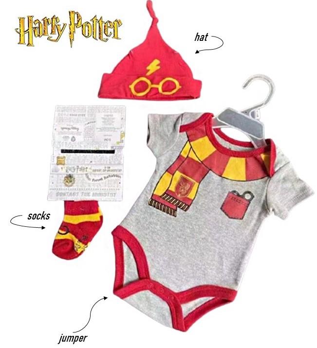 Gambar IMPORT 3 IN 1 JUMPER BABY BOY / JUMPER BATMAN HARRY POTTER / JUMPER - Harry potter, 0-3 bulan dari Bajuku Shop Jakarta undefined Tokopedia