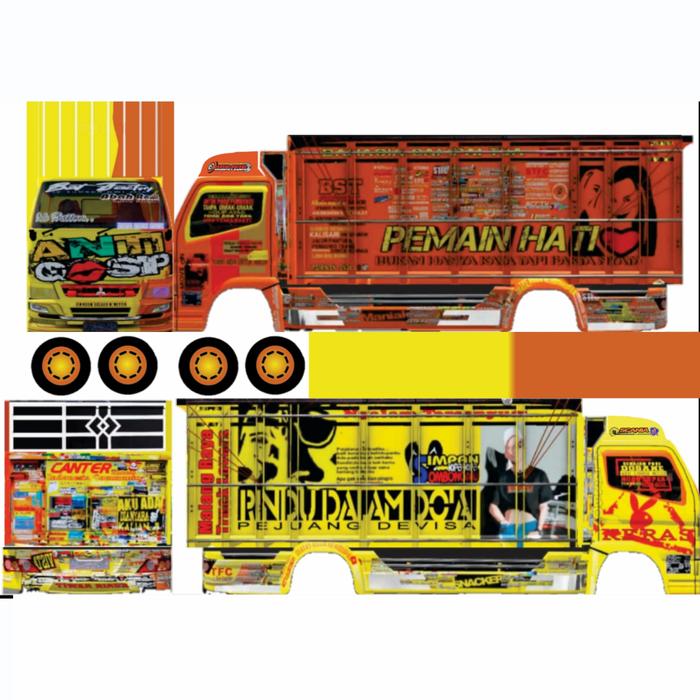 Gambar stiker pola truk oleng lembaran - anti gosip dari WARVIL undefined Tokopedia