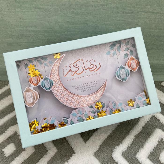 Gambar Box Hamper Lebaran - Eid Blue Shakerbox Medium - EID 1 dari Stardoost undefined Tokopedia