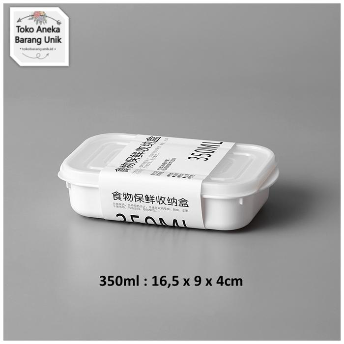 Gambar Kotak Penyimpanan Makanan Kulkas Lunch Box Wadah Tempat Makan Salad - 350 ml dari Toko Barang Unik ID undefined Tokopedia