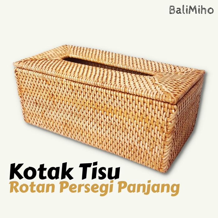 Gambar Kotak Tisu Rotan Tempat Tisu Rotan Tempat Tissue Rattan Box Tisue - persegi panjang dari Bali Miho undefined Tokopedia