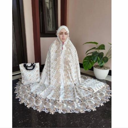 Gambar mukena sutra paris milo kd bintang mawar two ton dari Aizamukena undefined Tokopedia