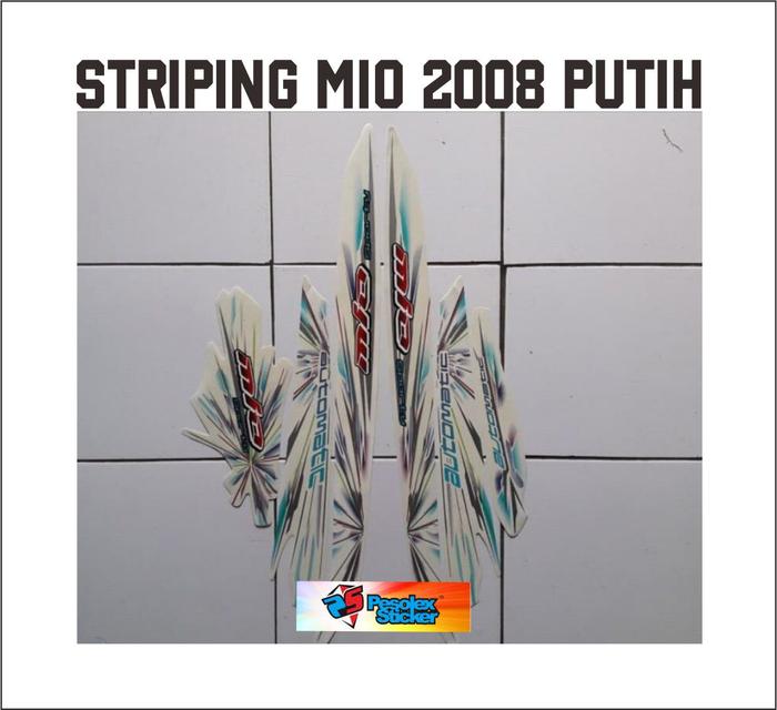 Gambar Striping Stiker Lis Body Motor Mio Sporty 2008 - Putih dari PESOLEX STICKER SMI undefined Tokopedia