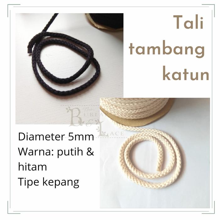 Gambar Tali katun tambang putih 5mm dari Niek&#39;s Burlap &amp; Lace undefined Tokopedia