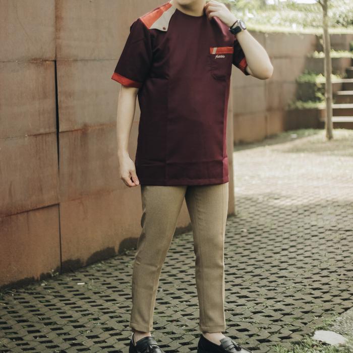 Gambar Kemeja Koko Pria Lengan Pendek Atasan Muslim Pria Kemko Kurta Polossss - Burgundy, M dari CPX Sport undefined Tokopedia
