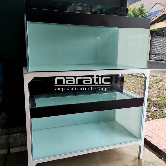 Gambar Aquarium Kaca 120 X 60 X 50 Cm 8Mm + Holo 4X4 2 Susun Set Top Filter dari clarayulisan undefined Tokopedia