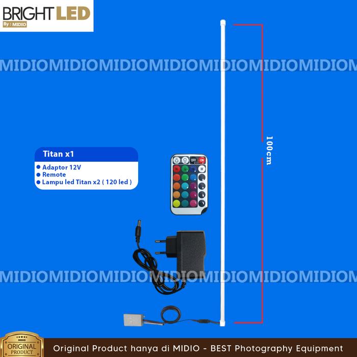 Gambar Bright Titan X2 LED RGB Background Light Studio Lighting Plus Remote - HanyaLEDTITANX2 dari MidioFoto undefined Tokopedia