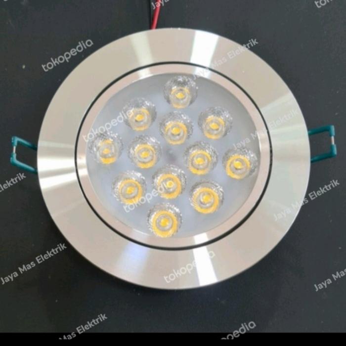 Gambar LAMPU DOWNLIGHT LED 12 MATA 12MATA 12 WATT 12 W 12WATT 12W SPOT SOROT - Body Silver, WarmWhite dari Jaya Mas Elektrik undefined Tokopedia