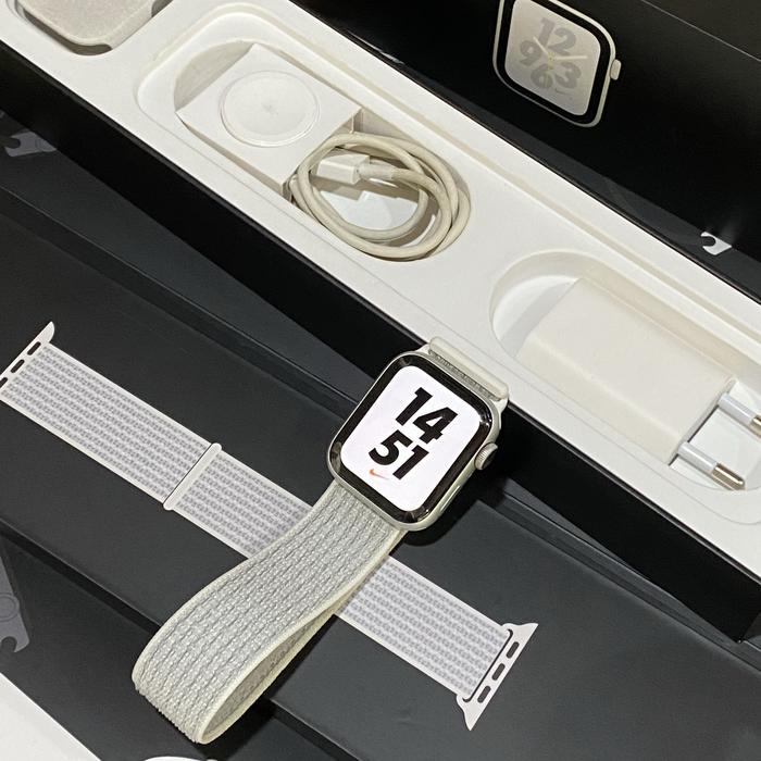 Jual Apple Watch Series 40mm Silver Nike Sport Loop Ex Resmi