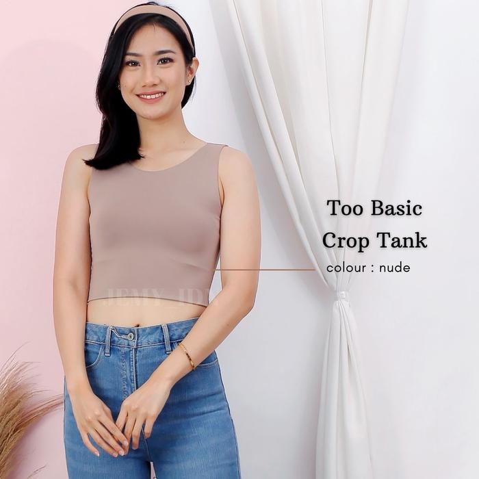 Gambar TOO BASIC CROP TANK / KOREAN TANKTOP / CROP TANK / TANGTOP / ATASAN - Nude, M dari jemyidn undefined Tokopedia
