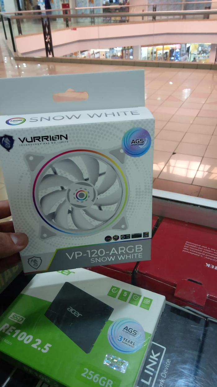 Gambar VURRION VP-120-ARGB - PWM 120mm 12cm Fan Case ARGB - diamond rock - Putih dari wiracom undefined Tokopedia