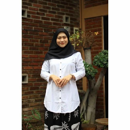 Gambar baju tunik wanita terbaru kekinian bahan nyaman - Putih, L dari slamatjaya99 undefined Tokopedia