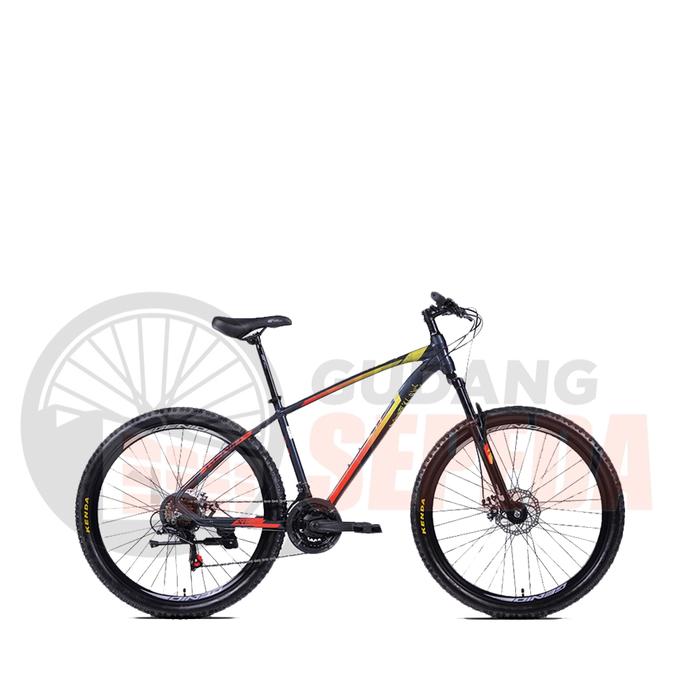 Gambar Sepeda Gunung MTB Genio United M542 27,5 Inch 8 Speed Shimano Garansi - Black Gold Red dari Sepeda dan Motor Listrik undefined Tokopedia