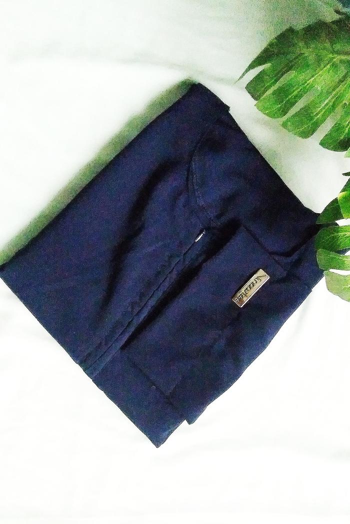 Gambar GAMIS ALMA TERBARU POLOS LENGAN PANJANG BISA COD - NAVY, XL dari Alma ofecial undefined Tokopedia
